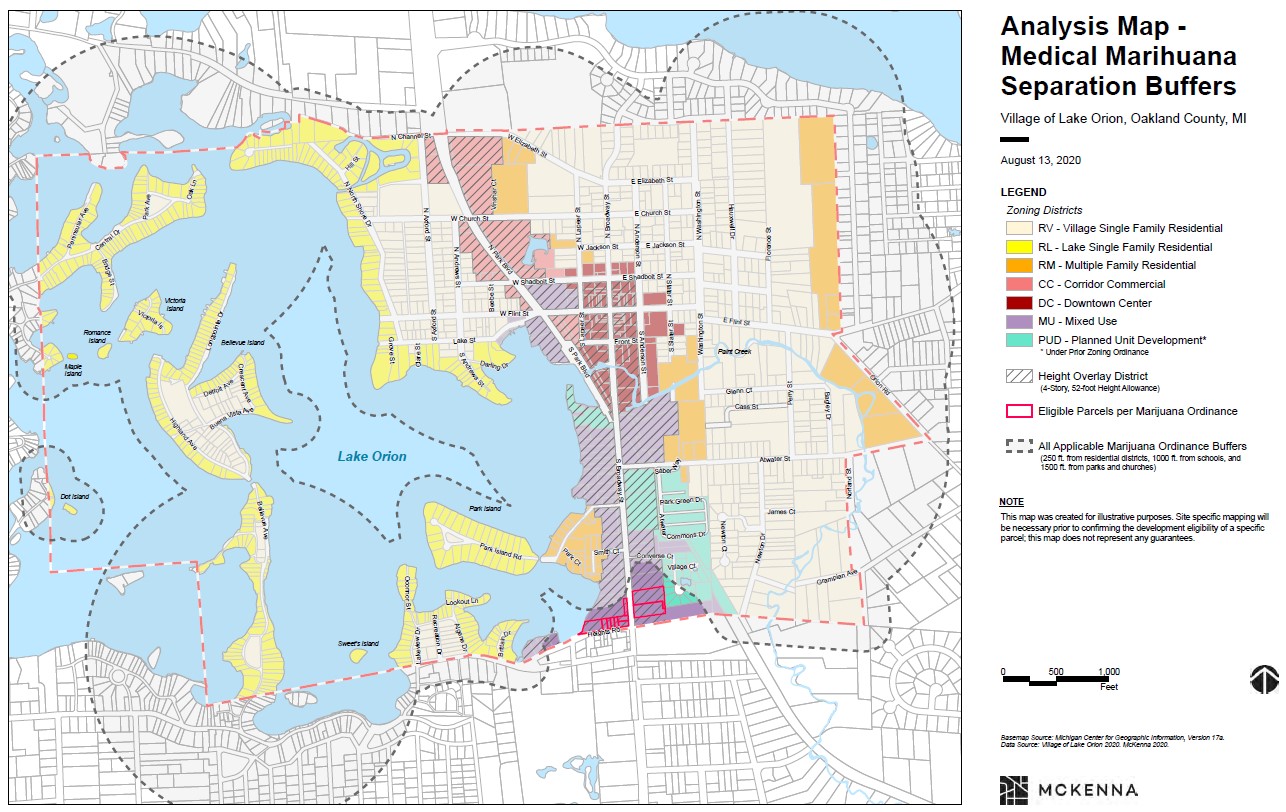 2020ZoningMapVillageofLakeorion